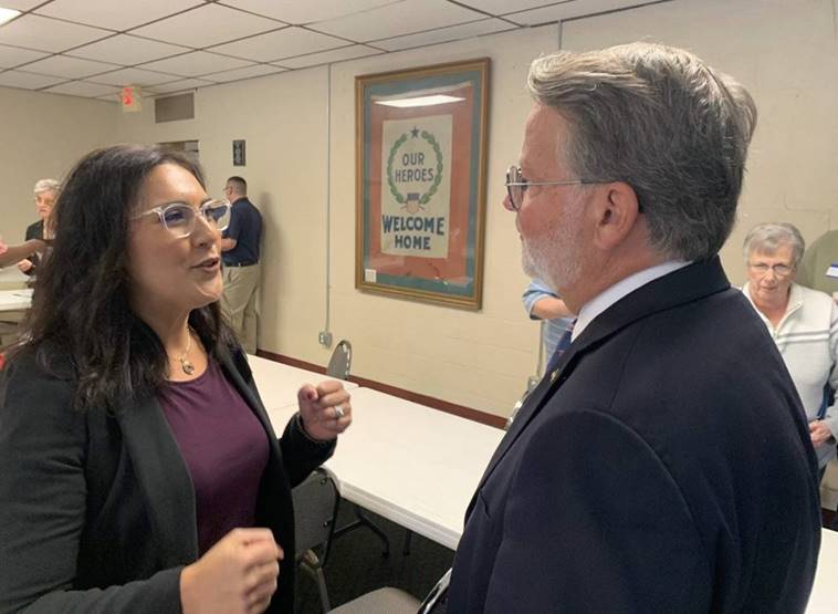 Sue Fisher with Senator Gary Peters
